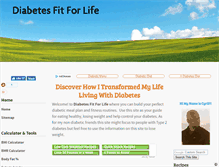 Tablet Screenshot of diabetes-fit-for-life.com